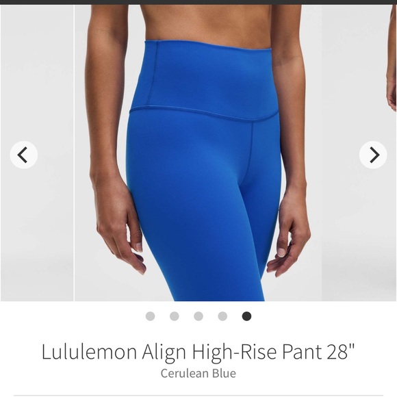Lululemon Align HR tights CERULEAN BLUE Sz 4 28” - Picture 5 of 11